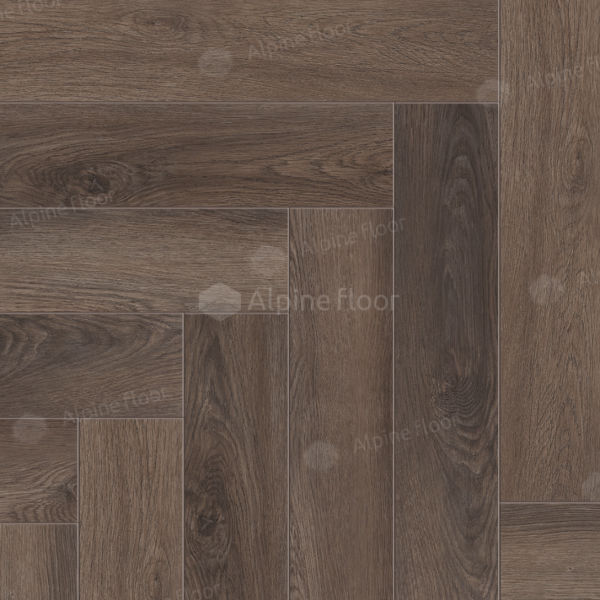 Кварцвиниловая плитка (Елочка) Alpine Floor Легкий паркет (Light Parquet) Дуб Фафнир ЕСО 13-16